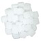 Czechmate 6mm Square Glass Czech Two Hole Tile Bead, Opaque White
